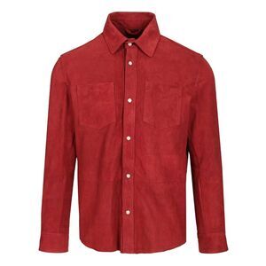 Barba Men Suede Shirt